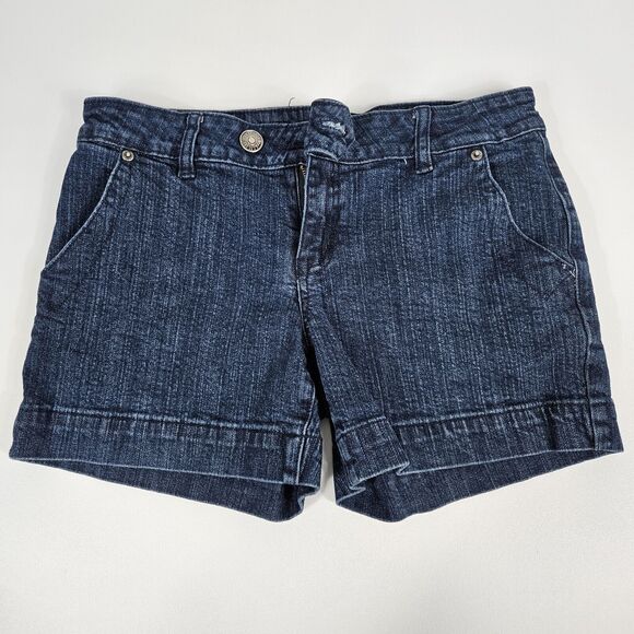 The Limited Denim Shorts Womens Size 6 Dark Wash 917 Cotton Blend Pockets - Picture 1 of 6